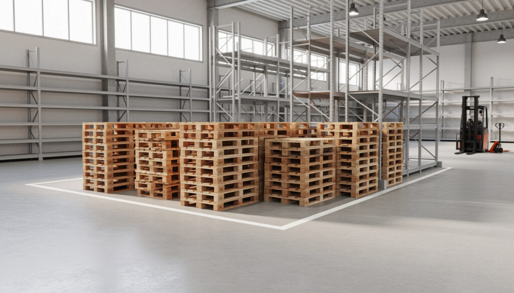 solutions de stockage temporaire pour palettes adaptées à vos besoins, garantissant sécurité et flexibilité pour votre logistique.
