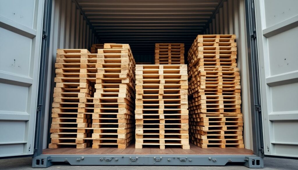 découvrez combien de palettes 100x120 cm peuvent être chargées dans un conteneur de 40 pieds pour optimiser votre transport et organisation logistique.