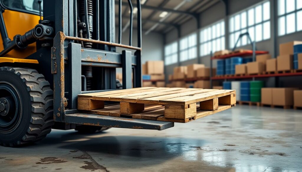 service professionnel d'enlèvement de palettes usagées ou endommagées, rapide et écologique pour optimiser l'espace de votre entrepôt.