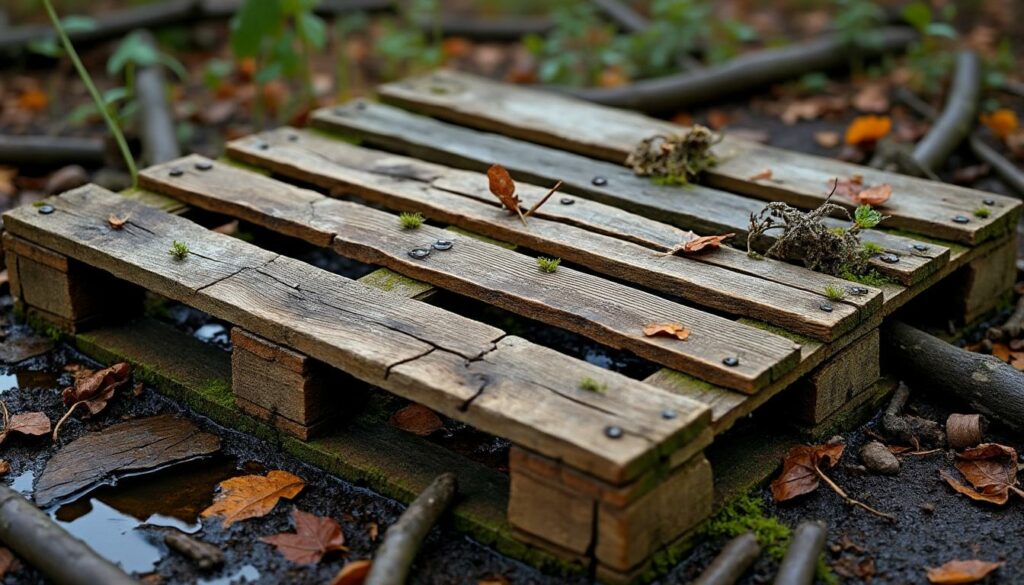 découvrez la durée de vie des palettes utilisées en extérieur et apprenez comment les entretenir pour prolonger leur résistance aux intempéries.