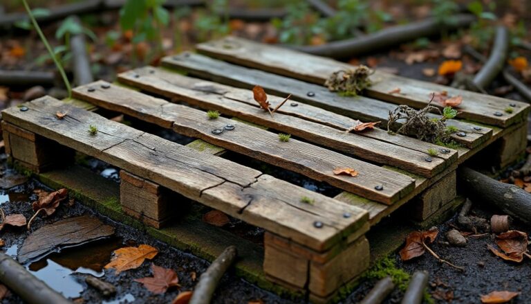découvrez la durée de vie des palettes utilisées en extérieur et apprenez comment les entretenir pour prolonger leur résistance aux intempéries.